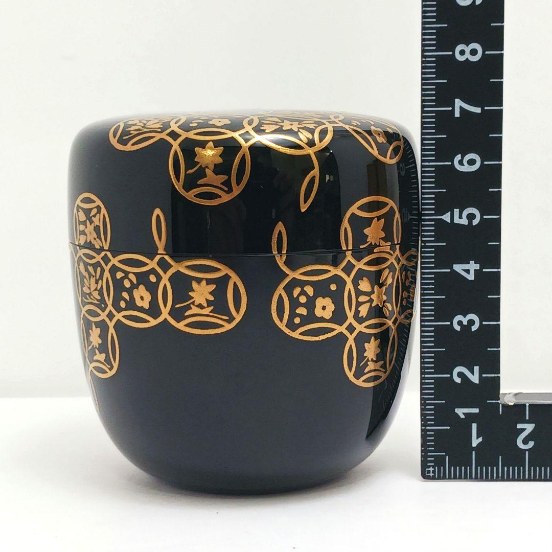 Y3031-7 茶道具 輪島塗 田崎昭一郎 四季七宝蒔絵 棗 共箱　　ma　ち