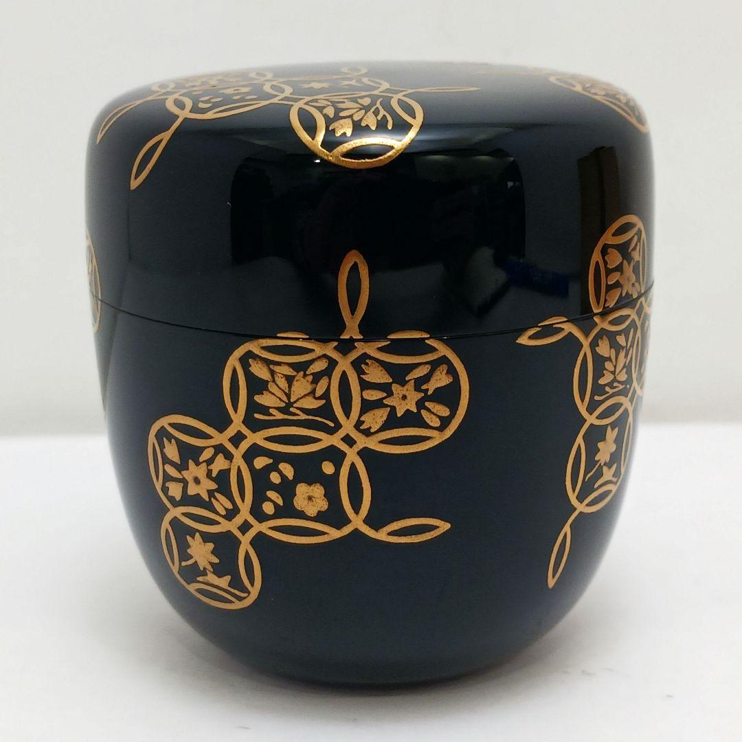 Y3031-7 茶道具 輪島塗 田崎昭一郎 四季七宝蒔絵 棗 共箱　　ma　ち