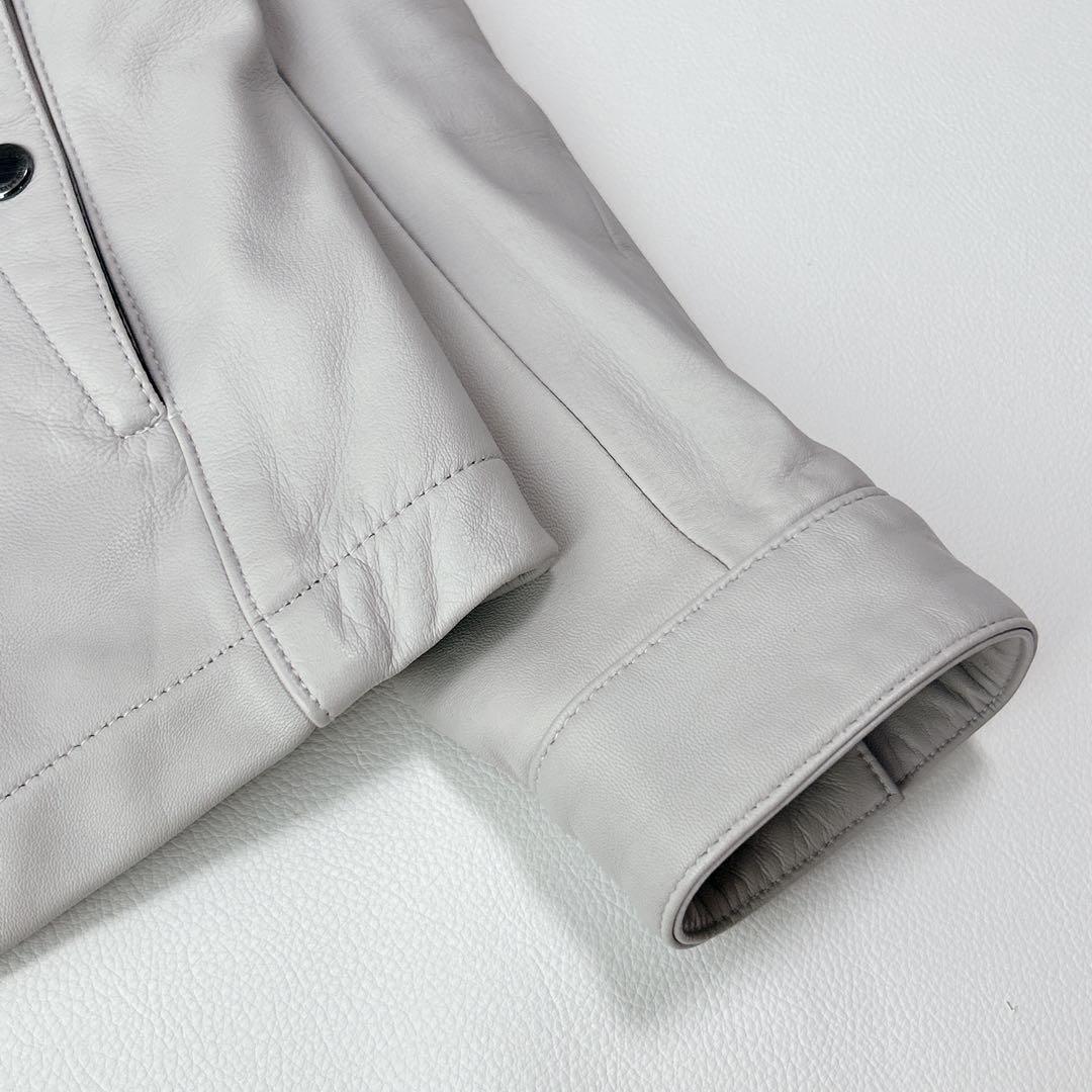 ニコルクラブフォーメン　ラムレザー シングルライダース　ブルゾン　羊革　本革