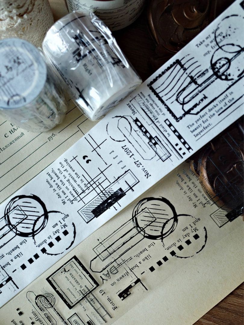 ⭐️SALE⭐️ 壹洱原创《横与竖》海外マスキングテープ　マステ 【2360】