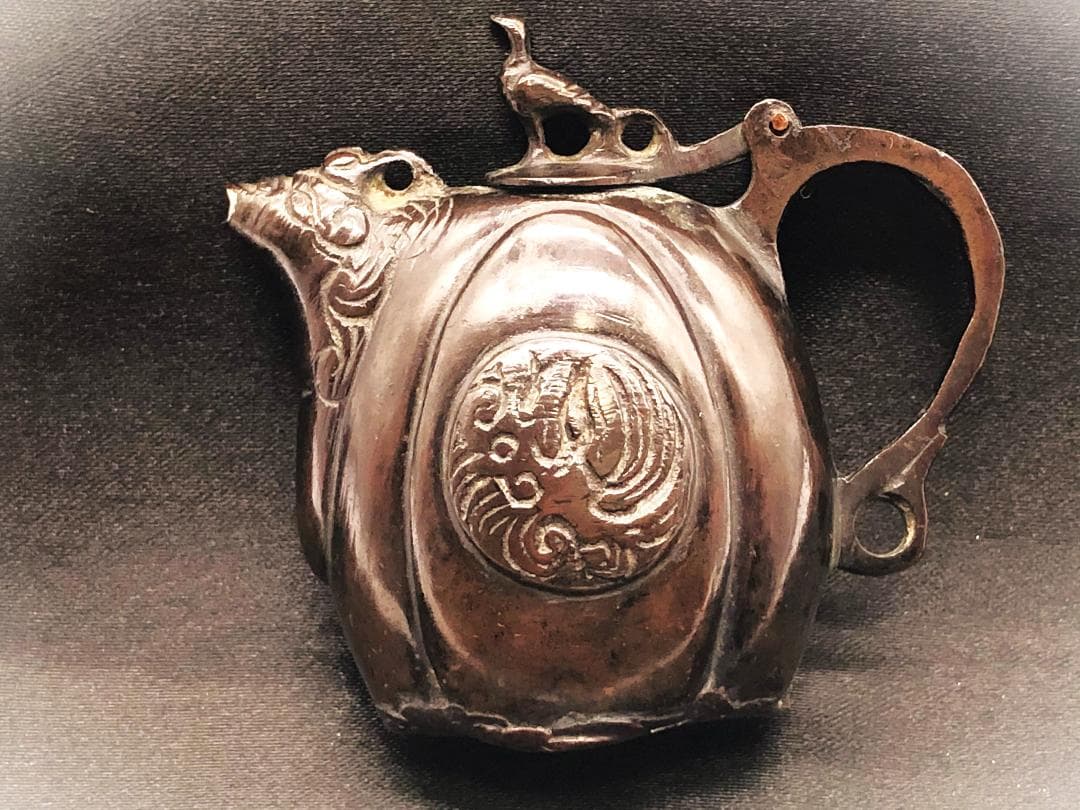 【 倣唐物 古銅鳳凰水滴 】 江戸時代（18世紀末） 蔵出し