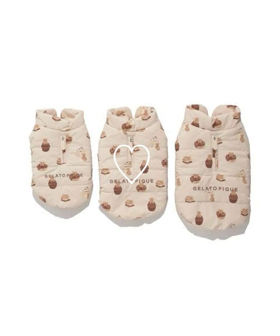 GELATO PIQUE ジェラートピケ【CAT&DOG】中綿ベスト　BEG