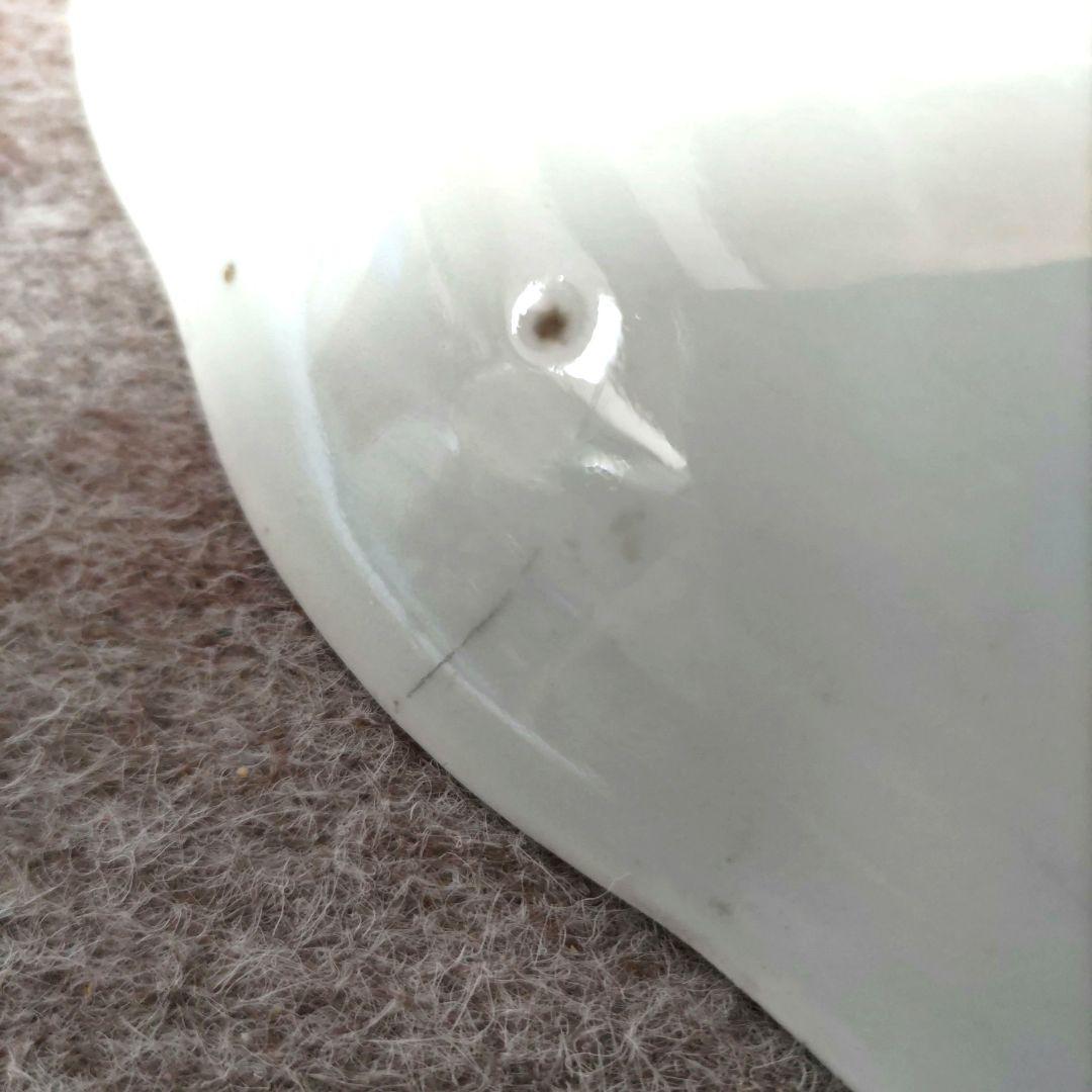 染付　芦と白鷺の丸皿　D243