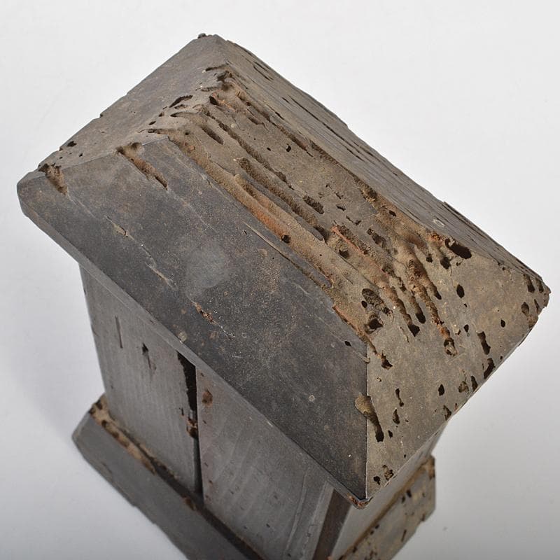 仏教美術　古銅鍍金　観音菩薩像　仏像　置物　観音開逗子付　C　R7239