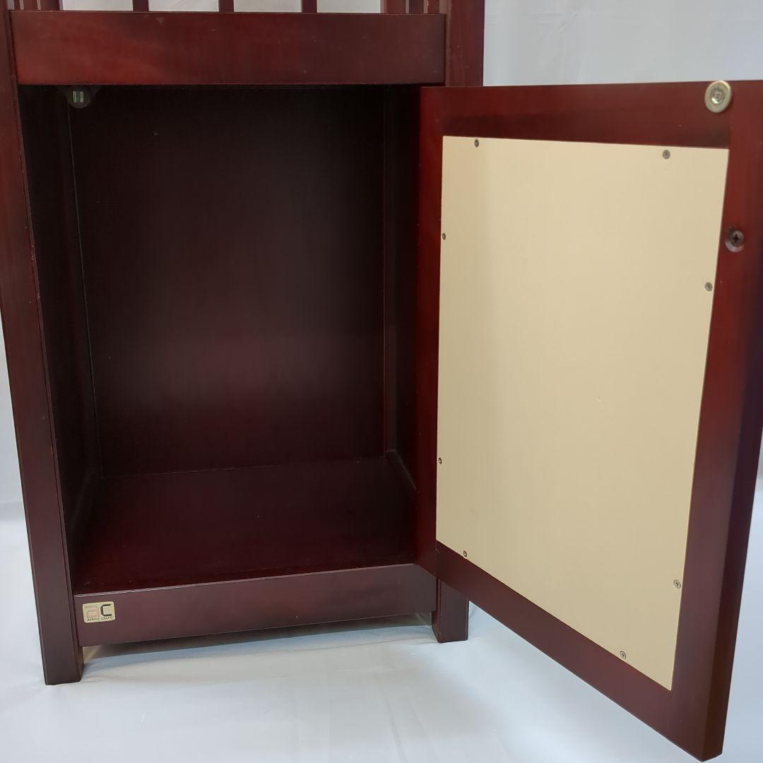 レトロ 木製ラック 電話台 ファックス台 ダークブラウン アヤノ