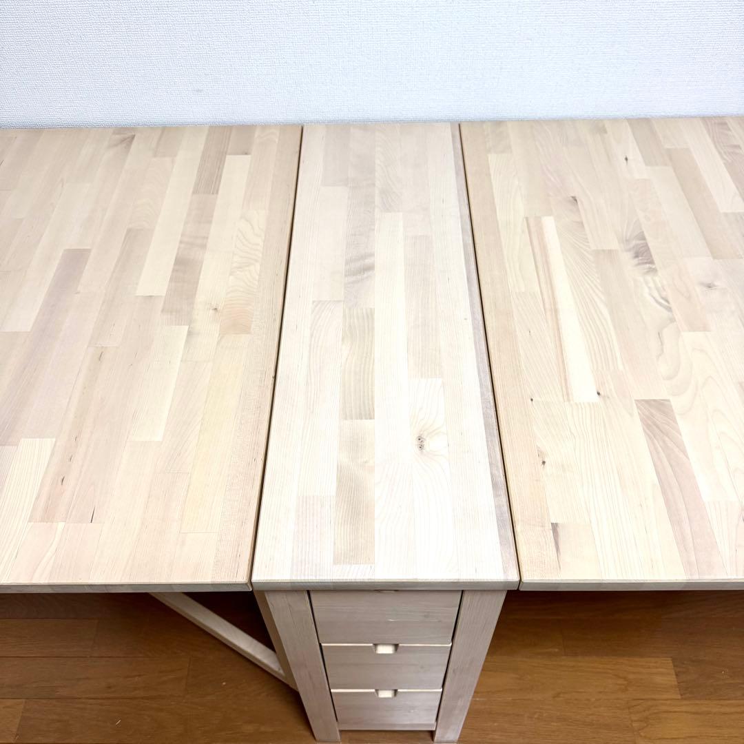 【美品】IKEA NORDEN ゲートレッグテーブル バーチ
