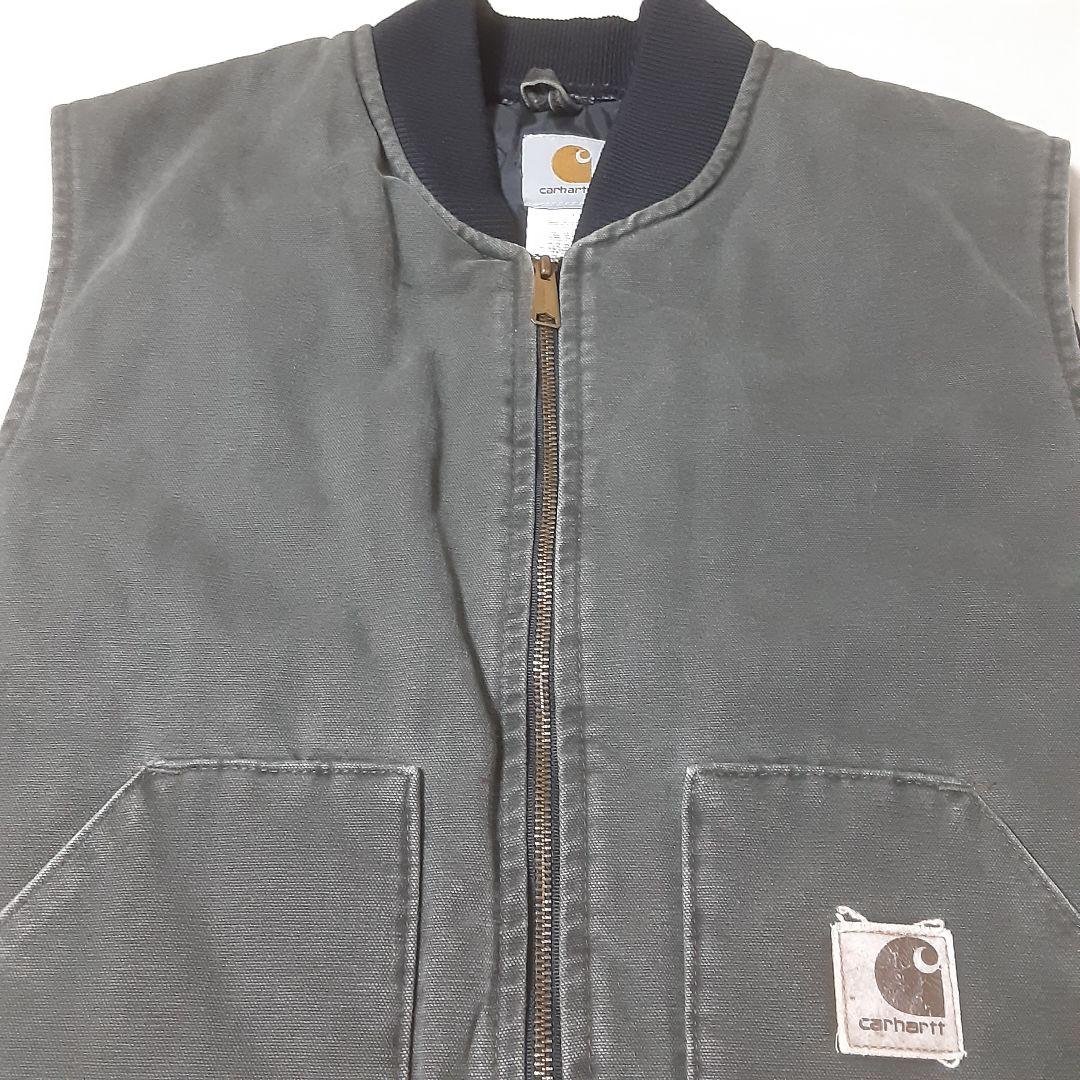 Carhartt ダックベストXL USA製 腰ゴム モス V02MOS