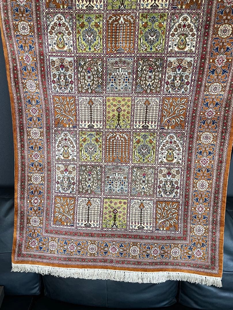 新品最高級　MUSEO社タグ付き　イラン　クムシルク　絹100% タペストリー