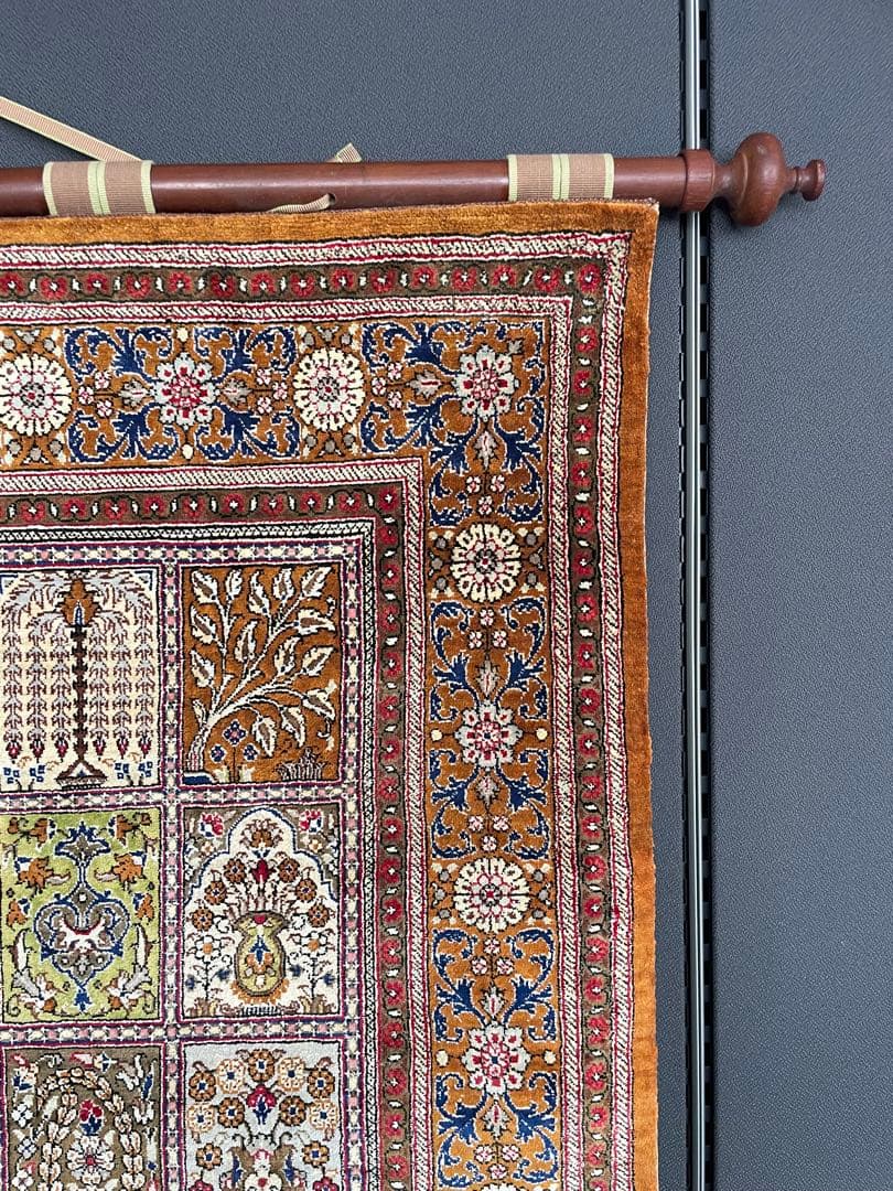 新品最高級　MUSEO社タグ付き　イラン　クムシルク　絹100% タペストリー