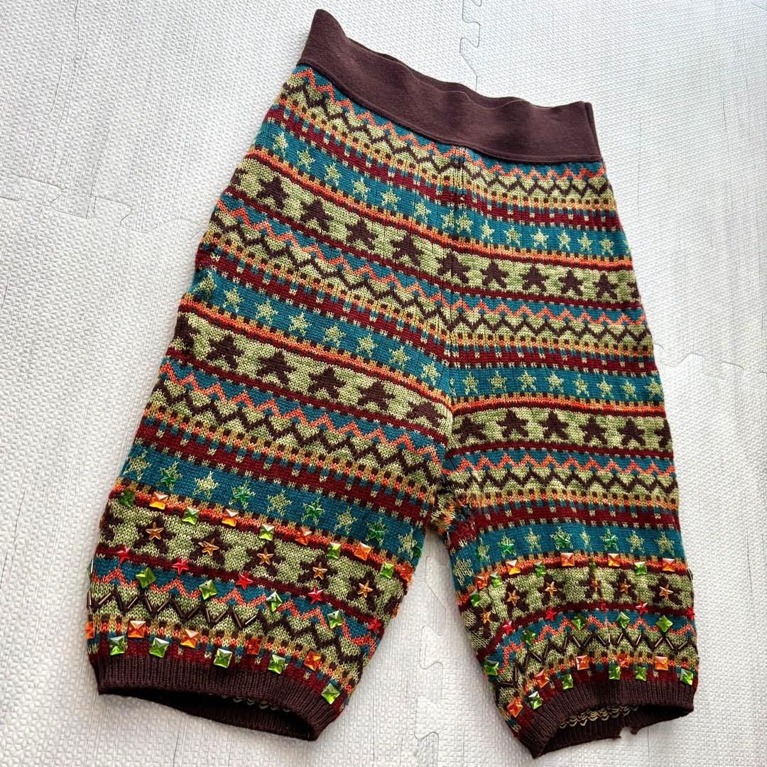 Jean Paul Gaultier サルエルパンツ 総柄 マルチ スタッズ