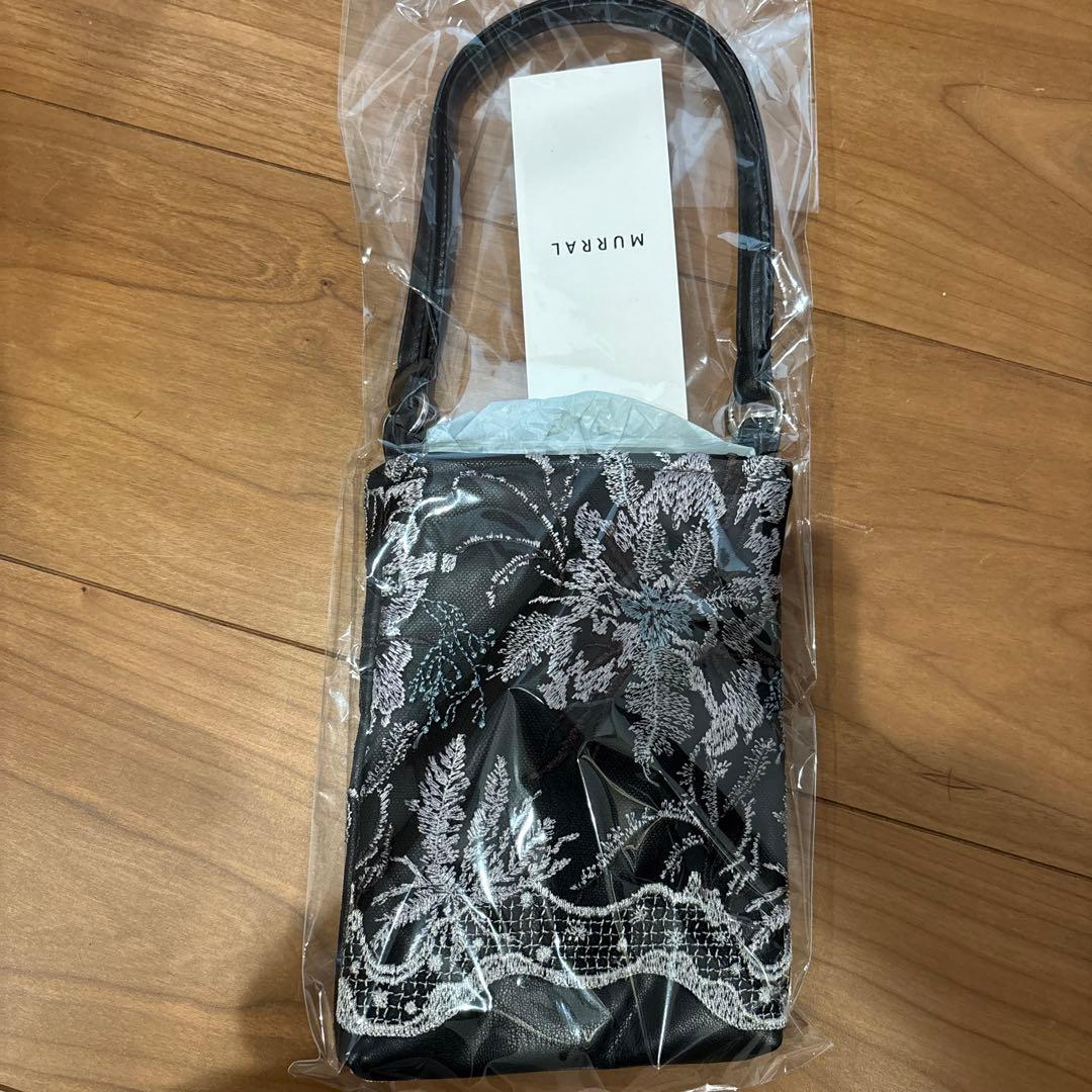 バッグ MURRAL  flower lace mini bag (Black)