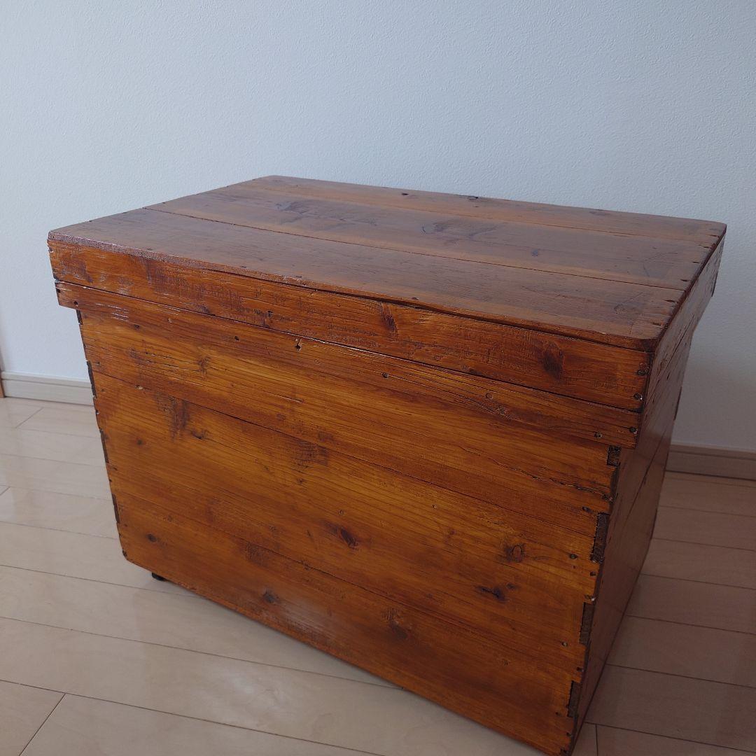 茶箱　リメイクチェスト キャスター付　アンティーク風家具 サイドテーブル