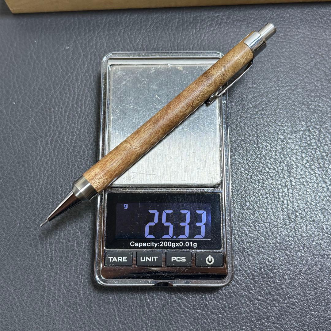 199マーブルウッド　木製シャーペン　強低重心ダブルR ステンレス