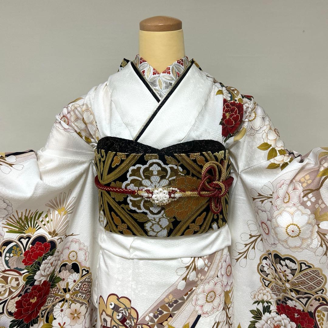 白地　上品な古典振袖フルセット
