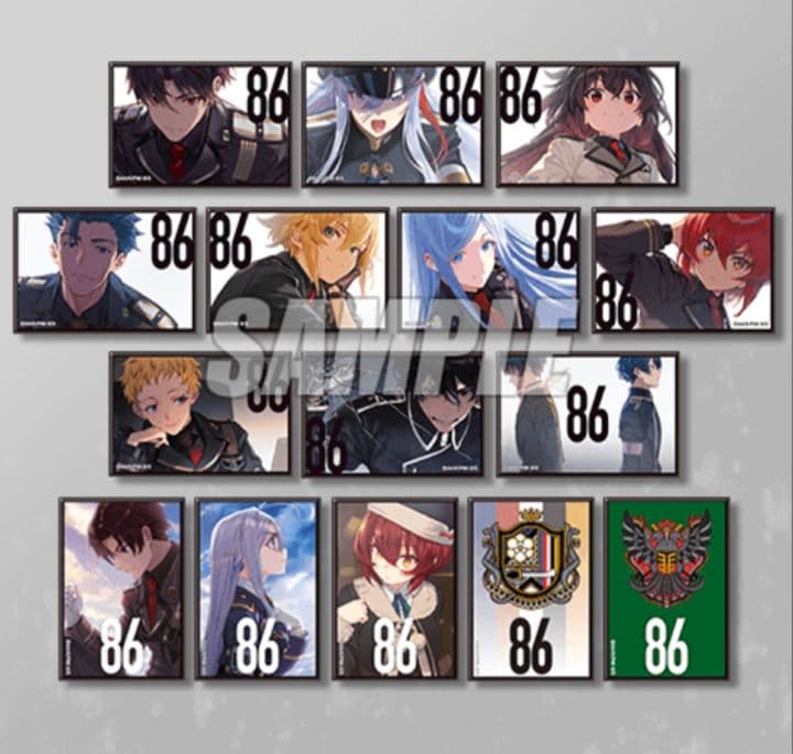 くじ引き堂　86-エイティシックス-　D賞　スクエア缶バッジ　全15種セット