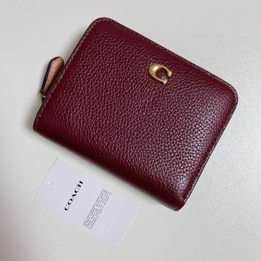 【新品未使用】COACHコーチ★二つ折り財布★ビルフォールドウォレット★ボルドー