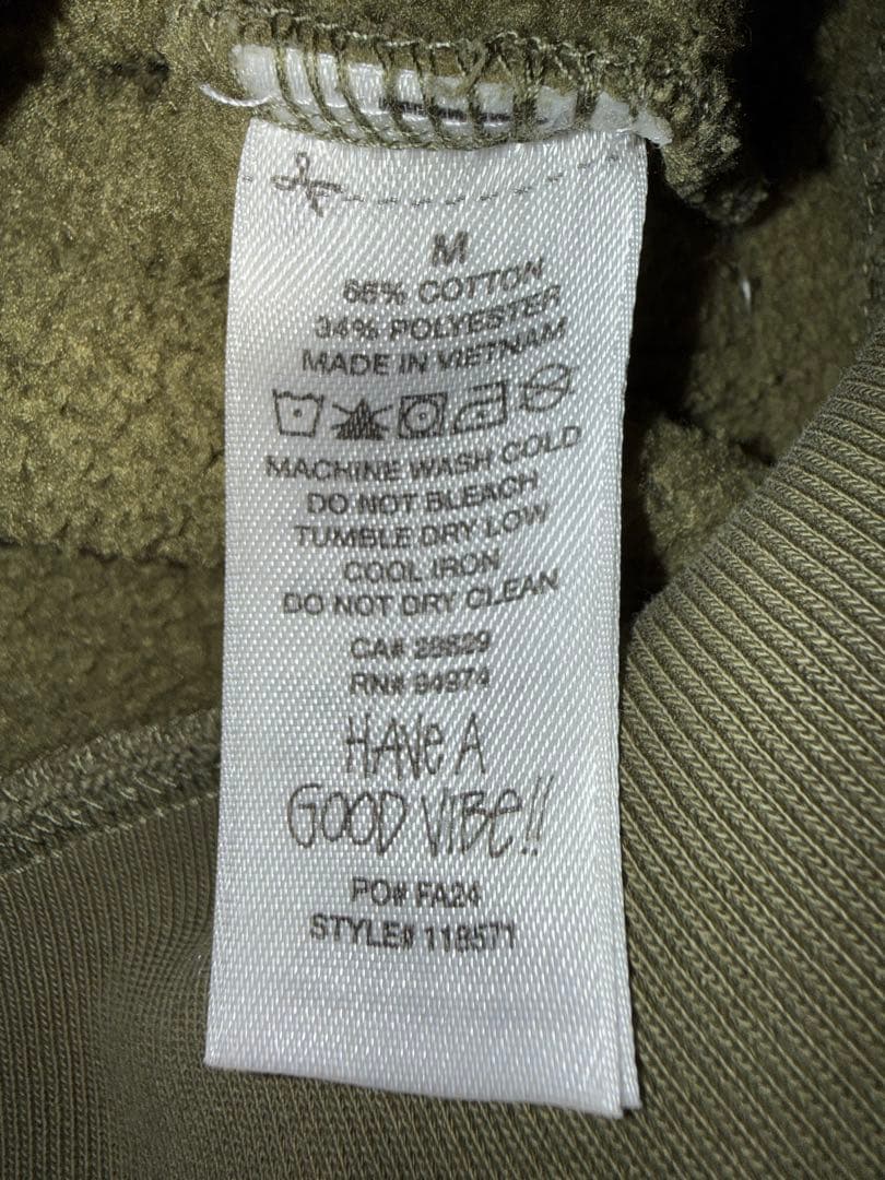 トップス stussy RAGLAN ZIP HOODIE OLIVE 2024fw