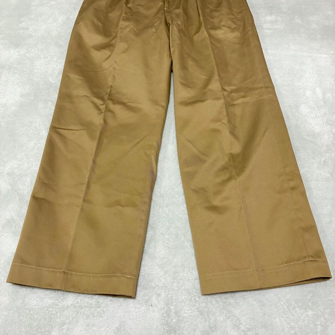 未使用　District 2プリーツ ワイド チノパンツ　Mサイズ