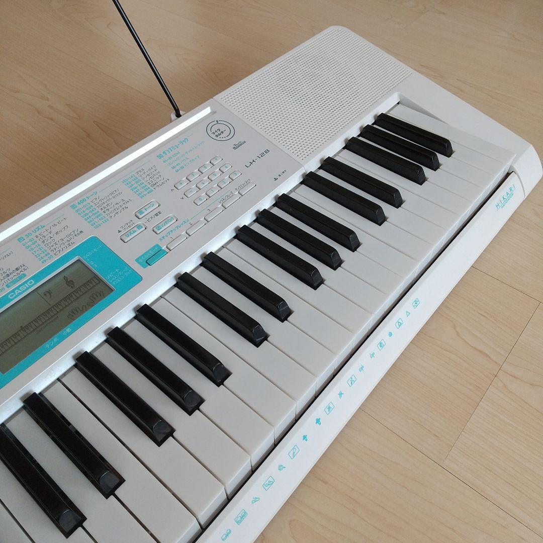 ☆★CASIO LK-128 ホワイト電子キーボード☆★