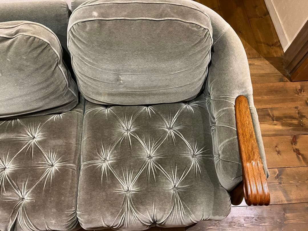 m　maruni ベルサイユ　3人掛け ソファ オットマン ベロア