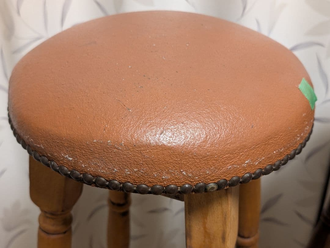 木製　スツール　カウンター チェア　2脚　イタリア風