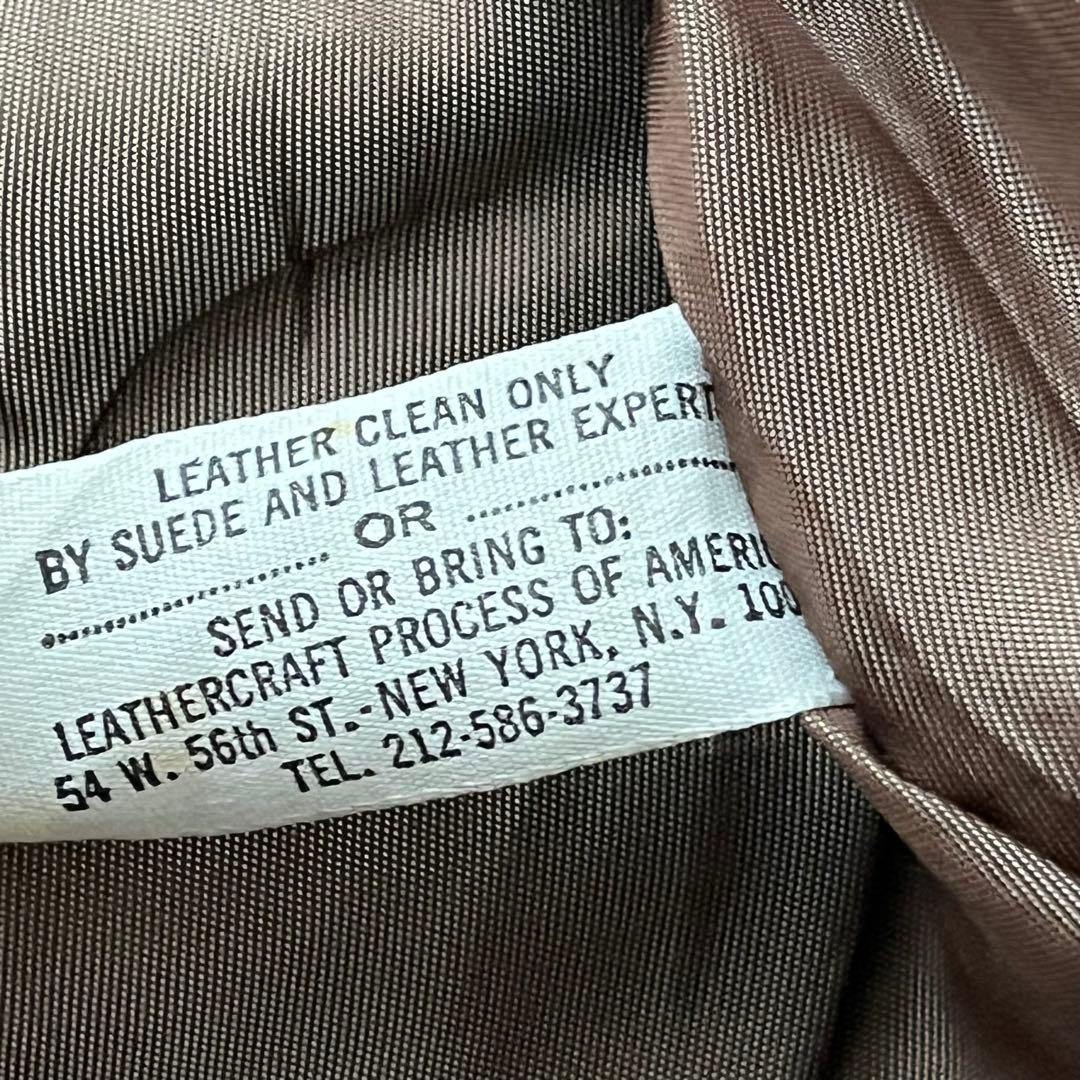 60s レザージャケット 茶 ブラウン 44 USA製 talon 本革