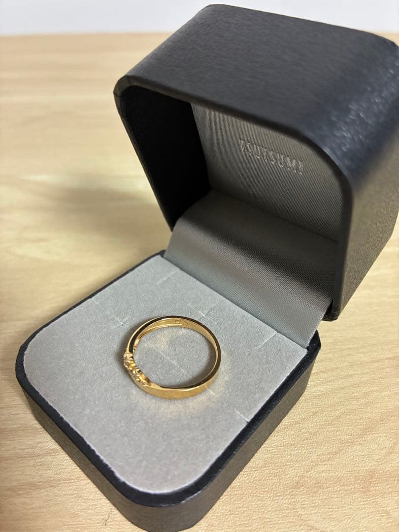 イ*読様 ツツミ　K18イエローゴールドダイヤモンドリング　13号