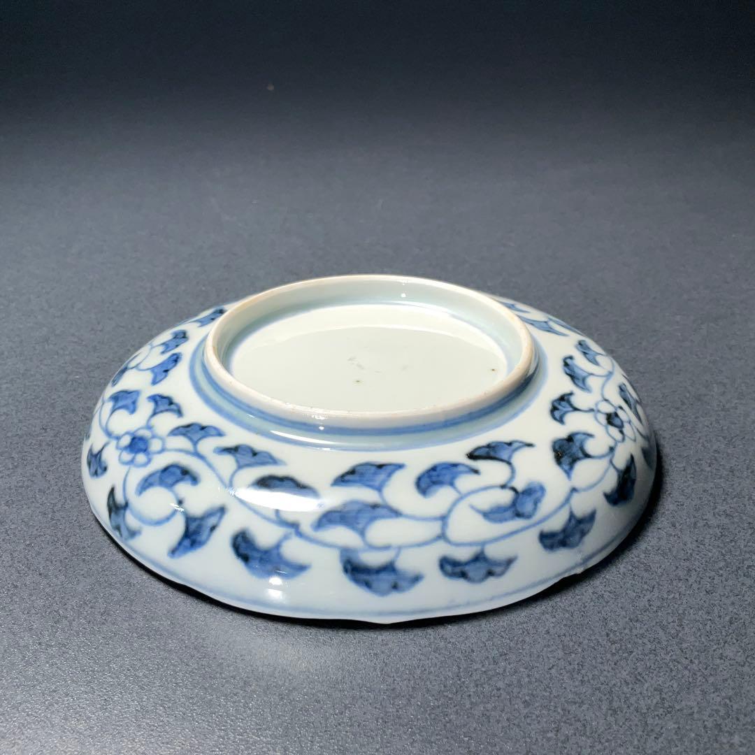 伊万里金襴手 花籠図小皿５枚組　桐箱付　∅11　骨董　古伊万里　R1292お12