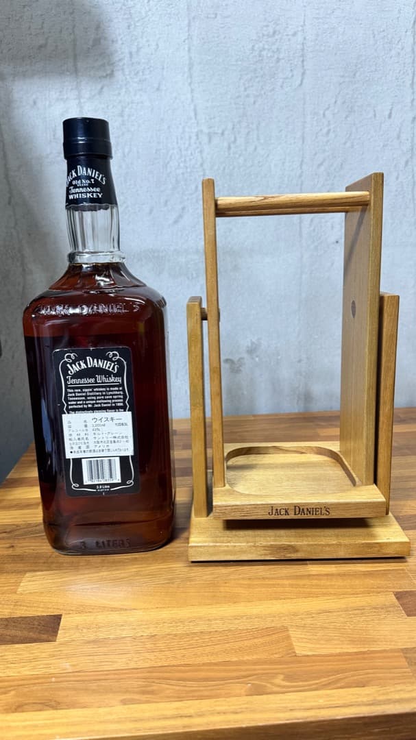 ジャックダニエル ウイスキー 3.0L 43% 旧型ボトル 非売品木製ブランコ付