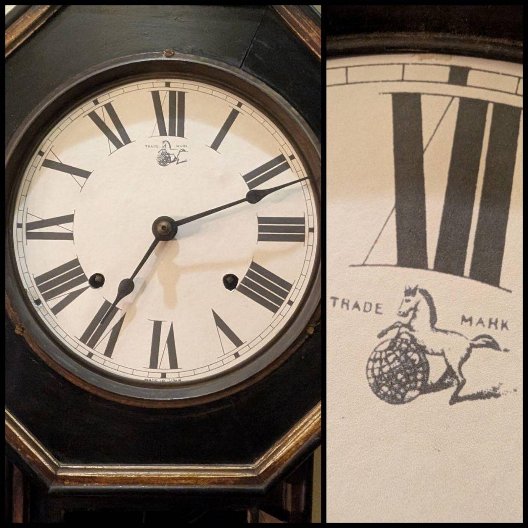 古時計　アンティーク掛時計　振り子時計　古掛時計　尾張時計