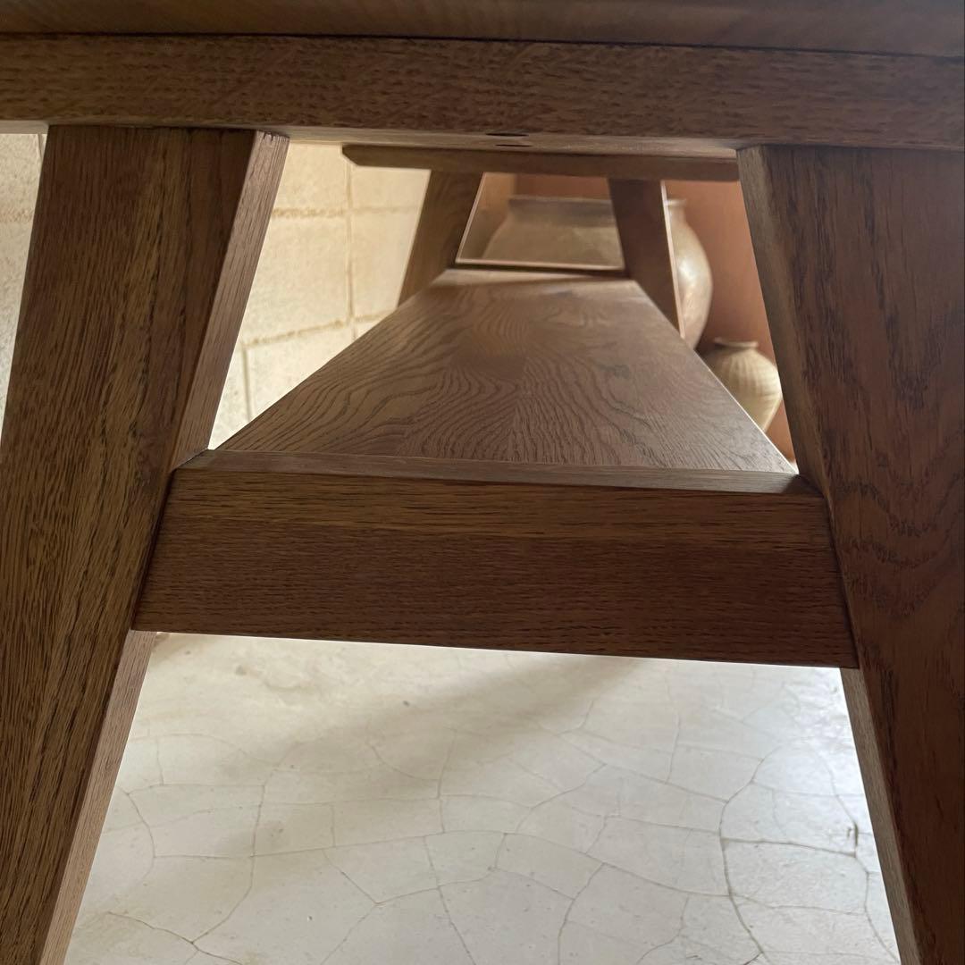 unico ADDAYウニコ アディ　ダイニングテーブル　オーク無垢材　棚板付