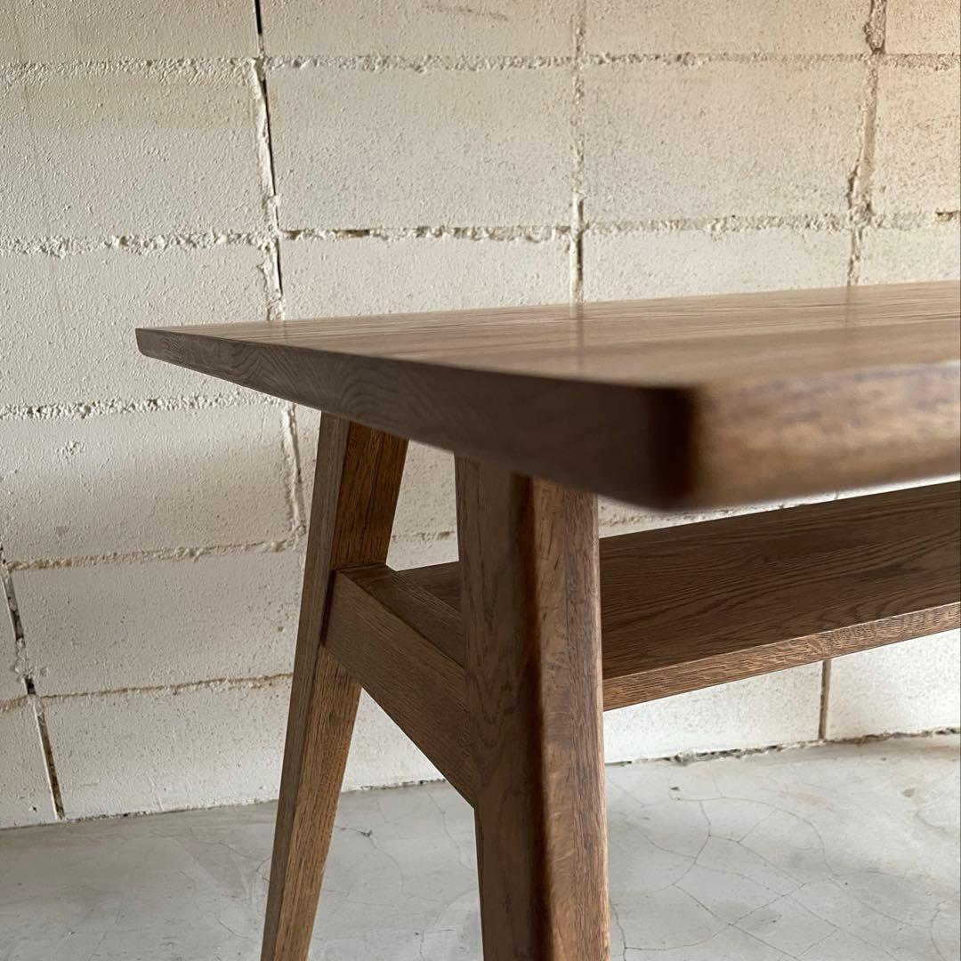 unico ADDAYウニコ アディ　ダイニングテーブル　オーク無垢材　棚板付