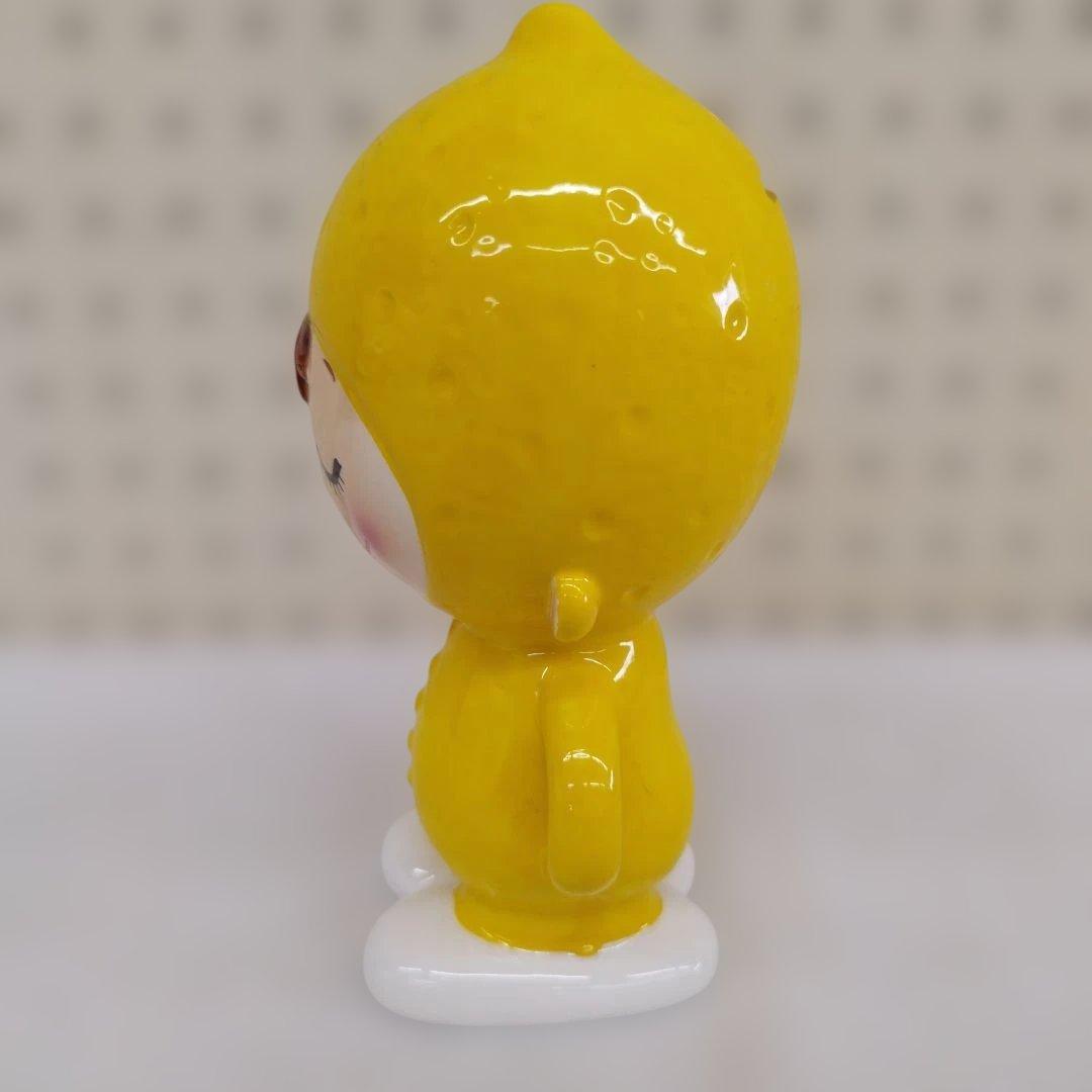 昭和レトロ 内藤ルネ レモン 陶器 貯金箱