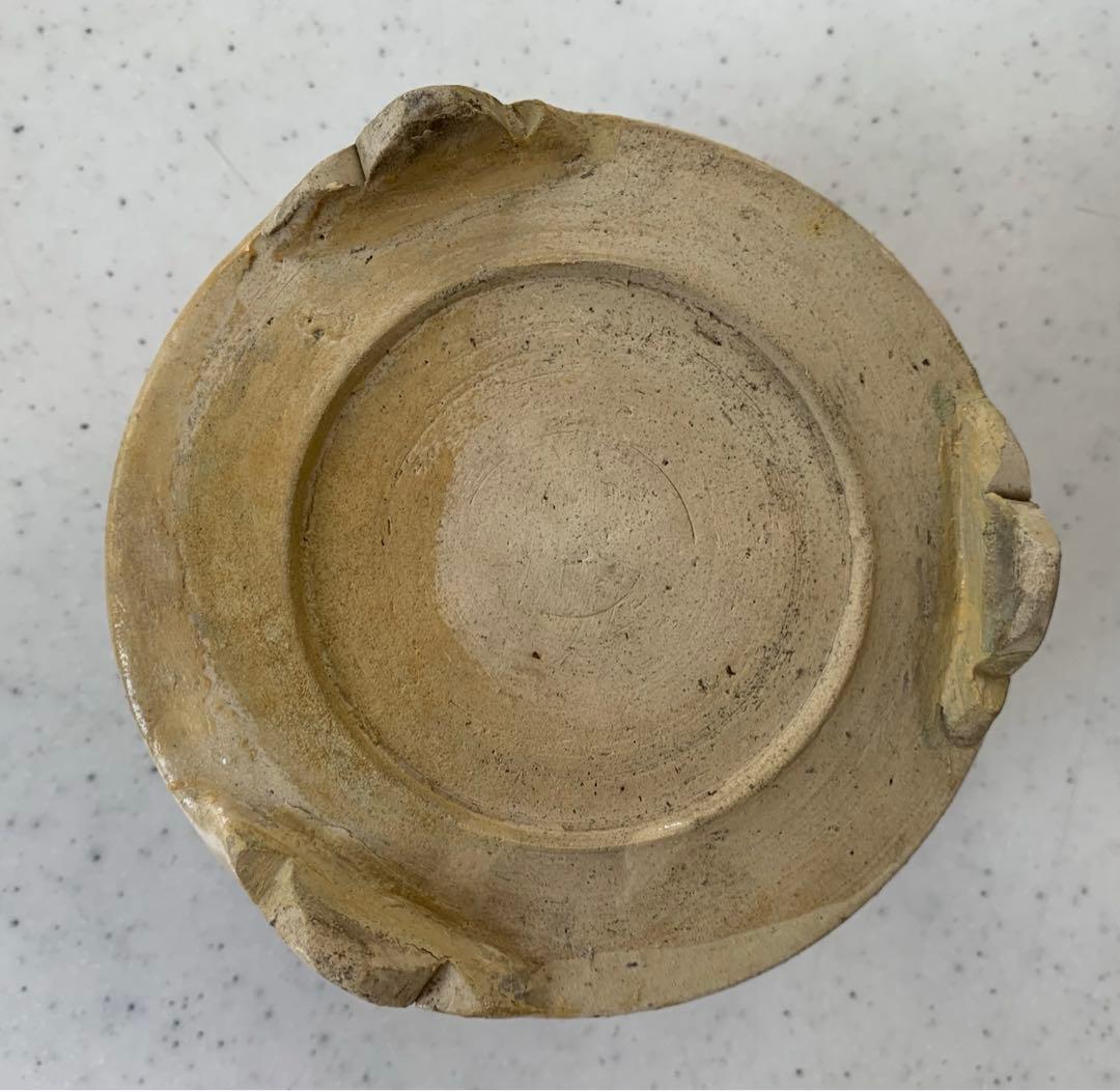 希少　江戸時代　美濃　鉄摺絵　菖蒲図　三足　野香炉