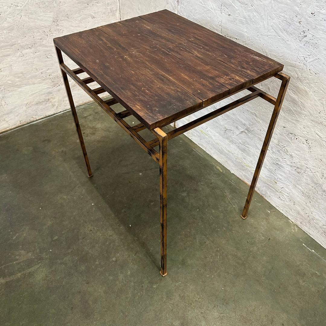 ウッドテーブル アンティーク オールド加工 アイアン家具 Y0286