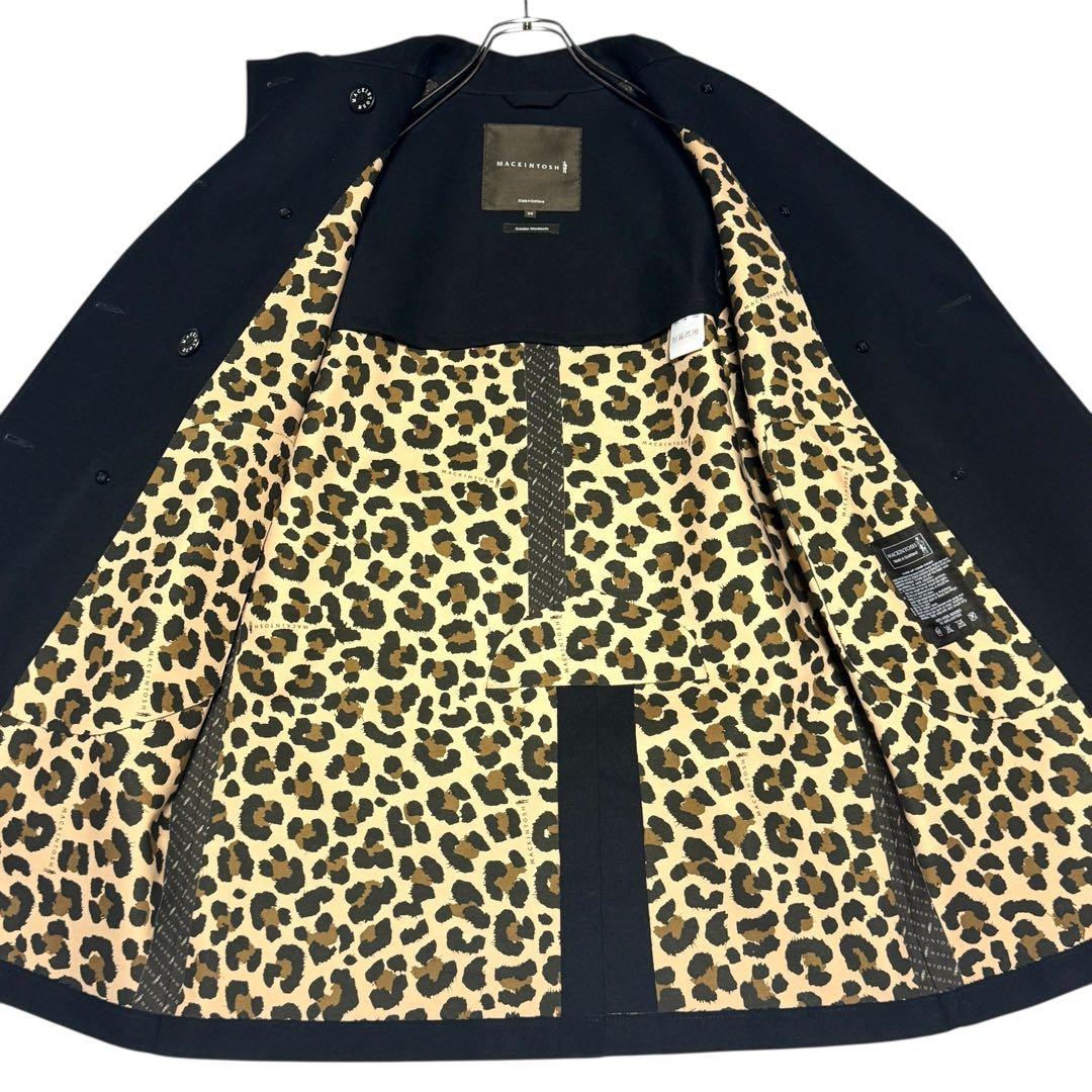 【極美品】MACKINTOSH ゴム引 トレンチコート ブラック 34