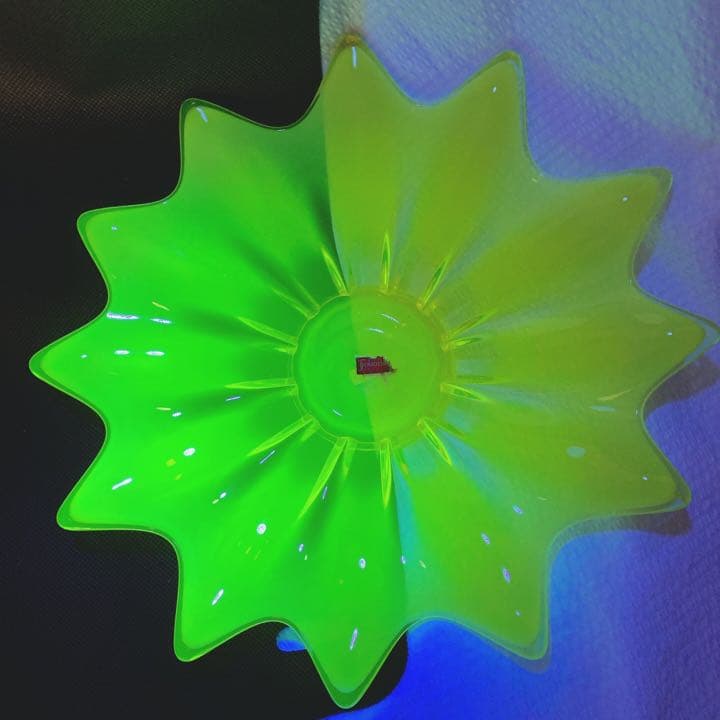 フォストリア　エアルーム　ウラン　ガラス　グラス　黄色　ワセリン　プレート　皿