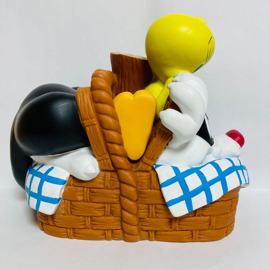 ★希少1999年ヴィンテージ　トゥイーティー＆シルベスター　ソフビ貯金箱　80