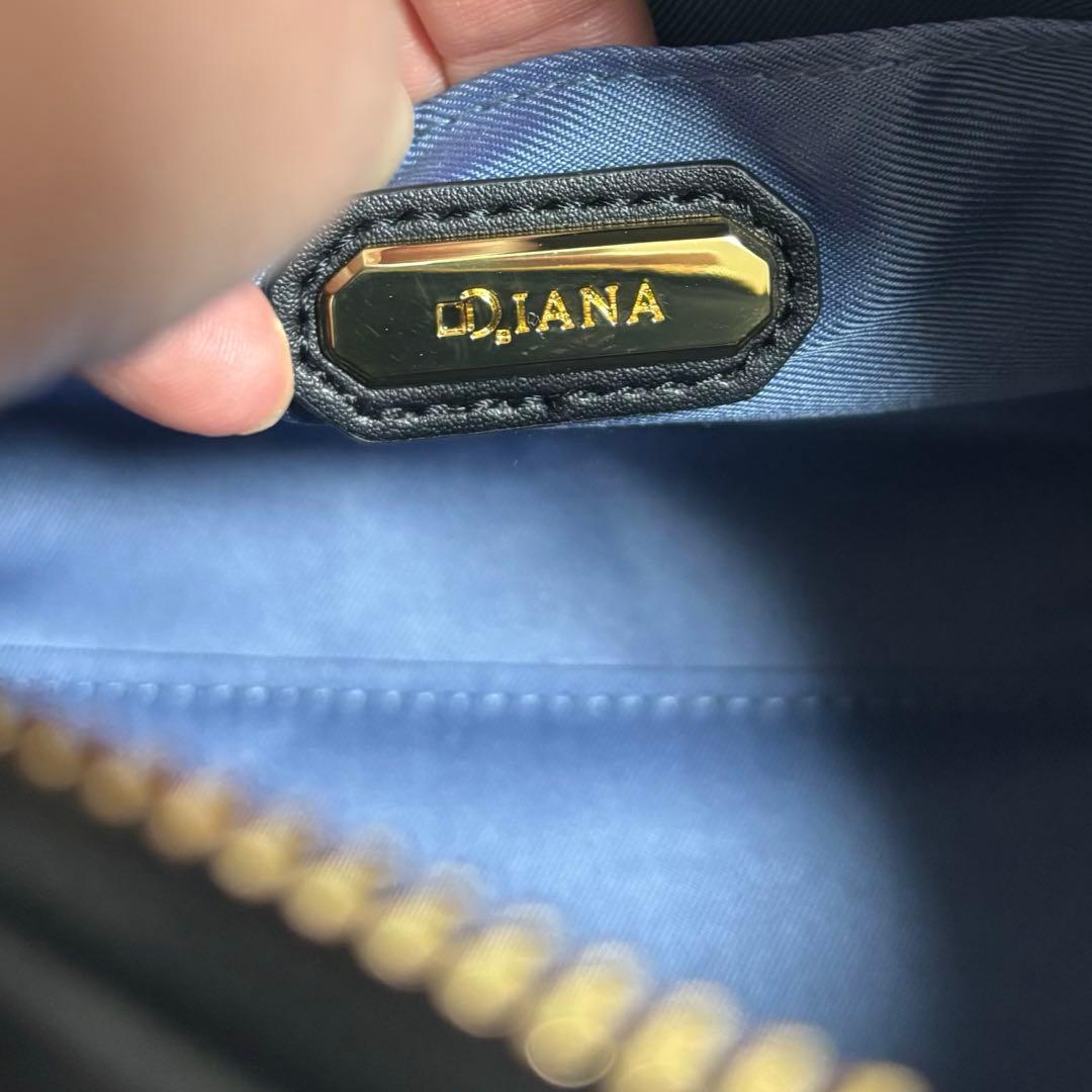 DIANA ミニボストンバッグ グリッター ブラック