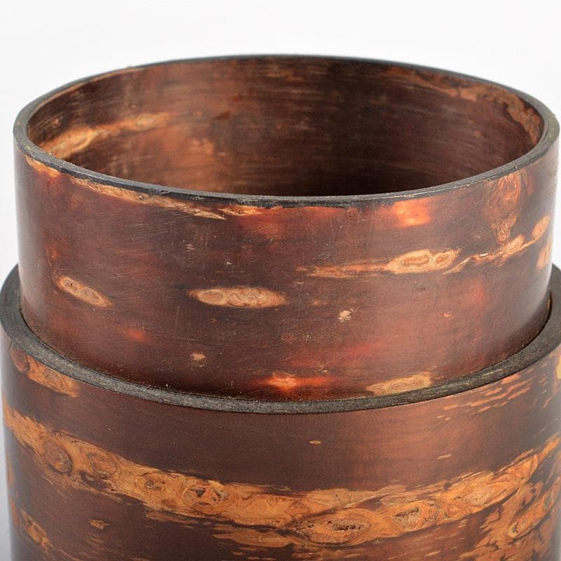 茶道具　中出松峰作　桜蒔絵　桜皮中次　棗　共箱　V　6604