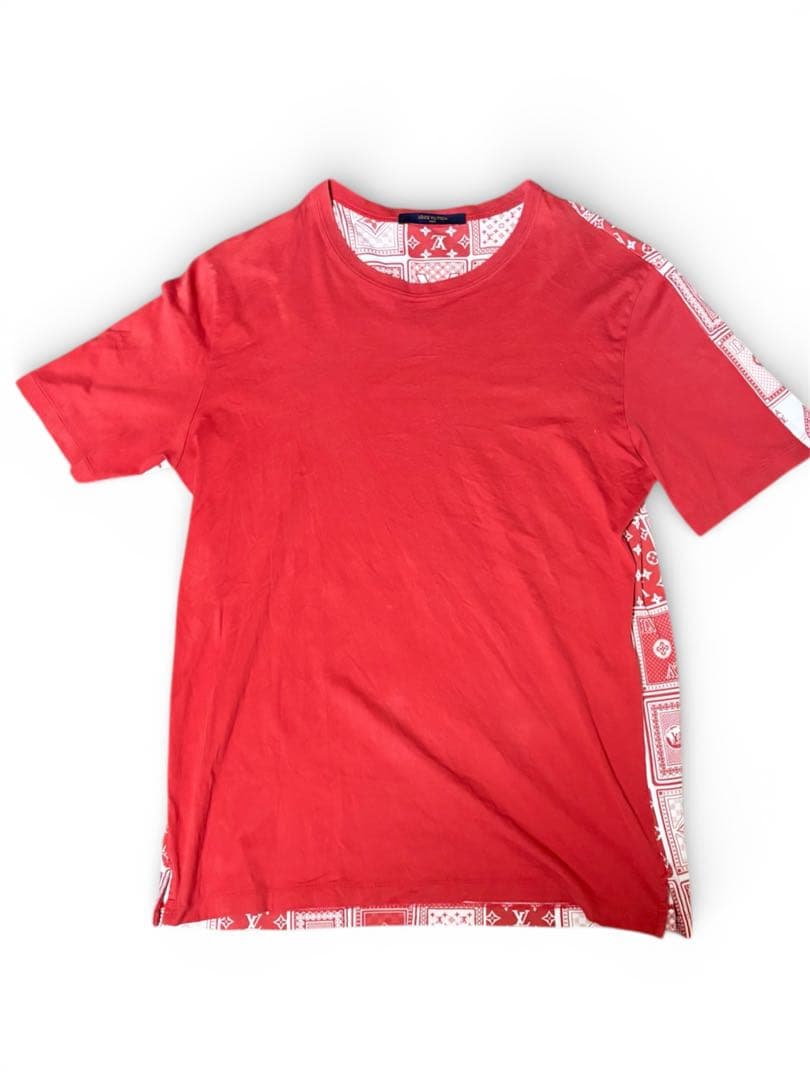 ルイヴィトン バックトランプ総柄Tシャツ