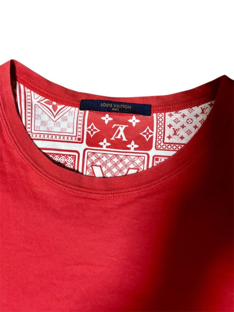 ルイヴィトン バックトランプ総柄Tシャツ