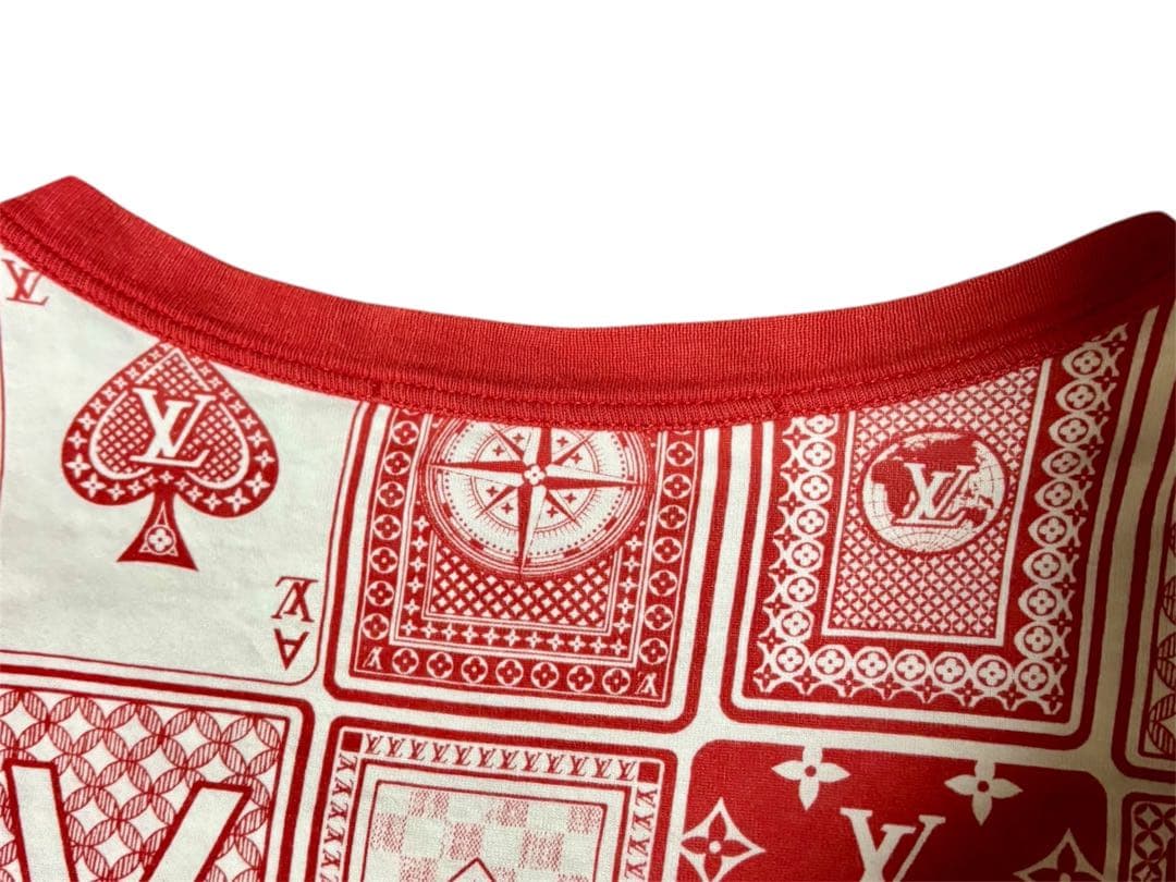 ルイヴィトン バックトランプ総柄Tシャツ