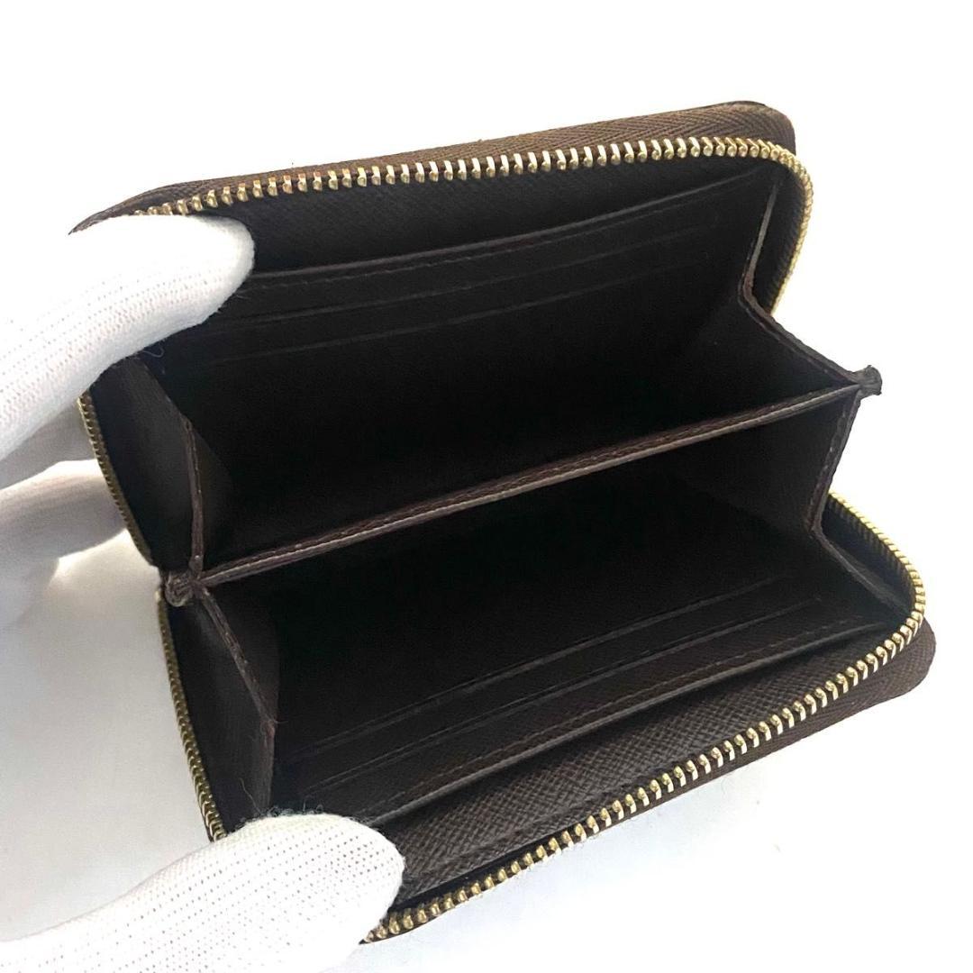 ルイ ヴィトン◎パース ダミエ エベヌ ラウンドファスナー 小銭入れ 茶色