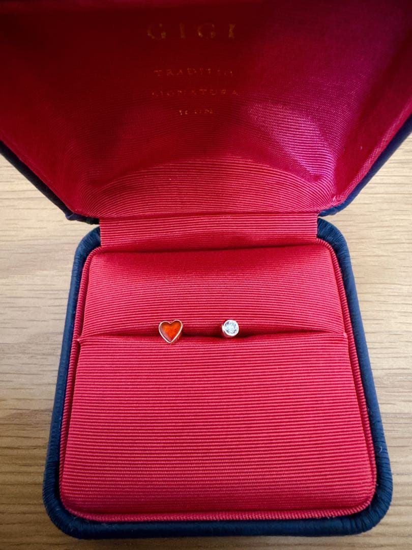 GIGジジAmour earrings ピアス現行品　カーネリアン　ダイヤモンド