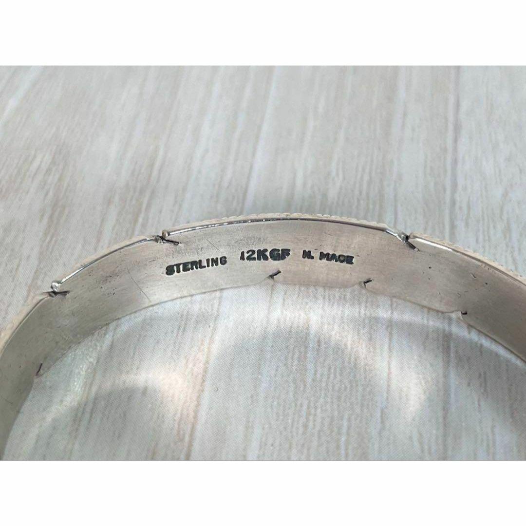 【美品】ナバホ族 インディアンジュエリー　バングル　12KGF　ハーヴィーメイス