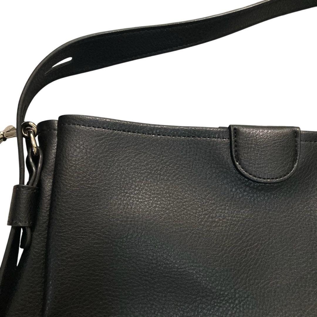 未使用⭐︎Kitamura 黒 2wayレザーショルダーバッグ インナーポーチ付き