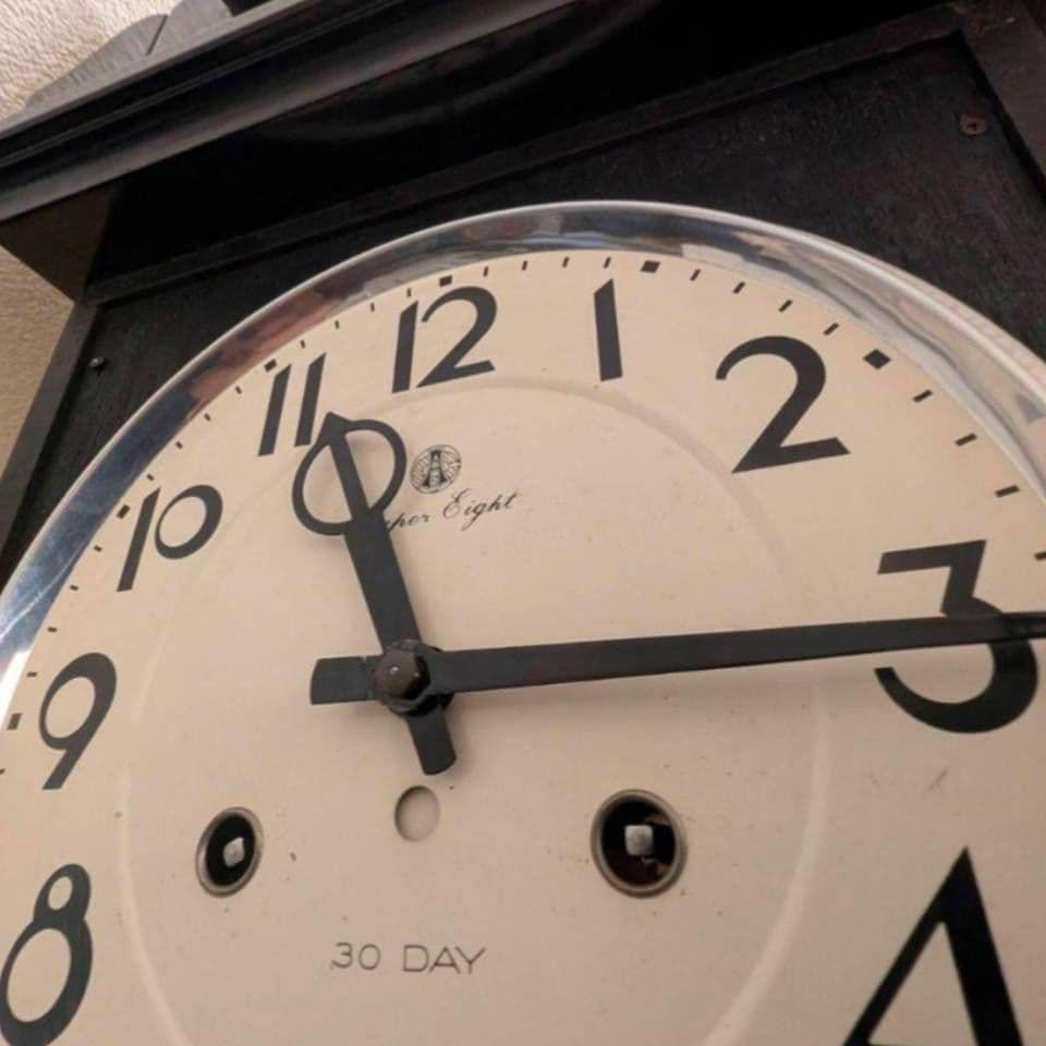 掛時計　古時計　アンティーク掛時計　振り子時計　ゼンマイ時計　アイチ時計