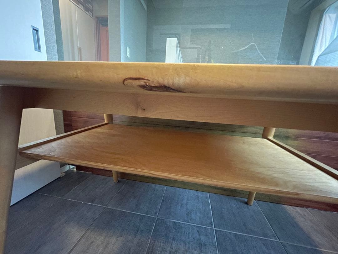 TSST 美品■天然木 ダイニングテーブル/デスク 棚付き■北欧◾️検ウニコ