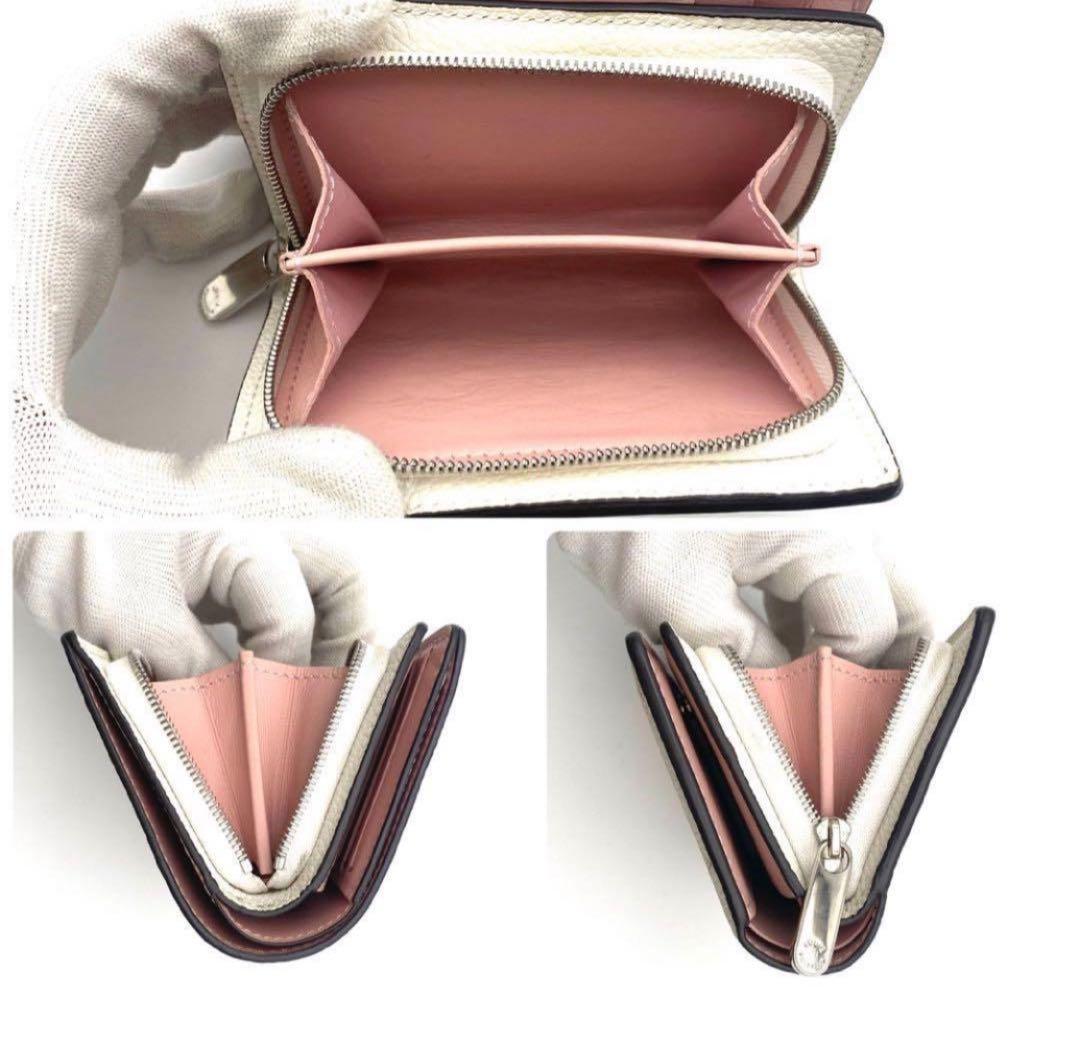 ルイヴィトン モノグラム マヒナ ポルトフォイユ クレア 二つ折り財布 ホワイト